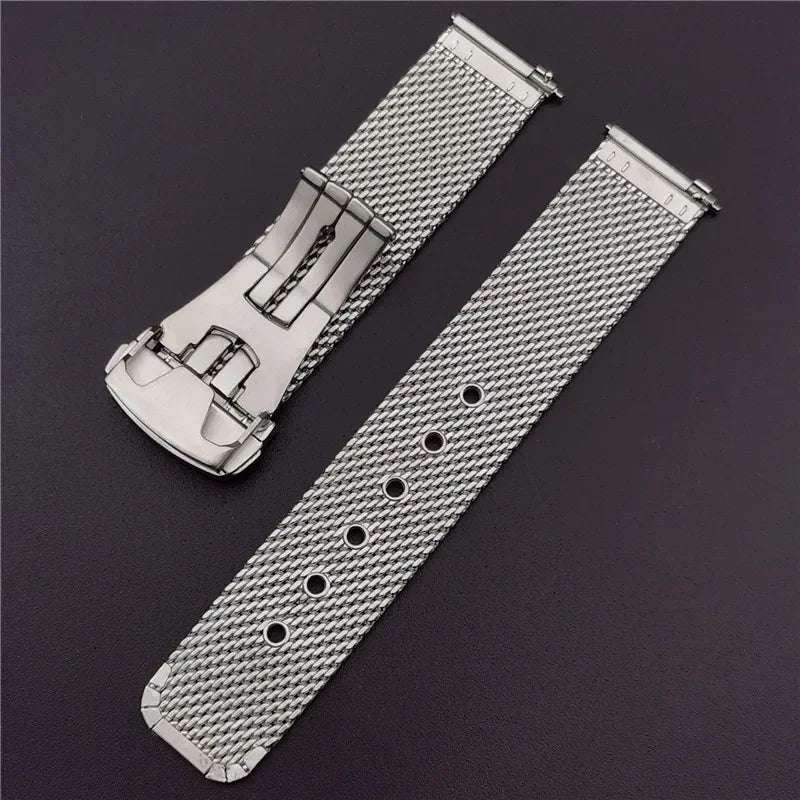 Mesh Stainless Steel Replacement Strap for Omega 007 Seamaster Diver 300 Watch Accessories - VivaStraps