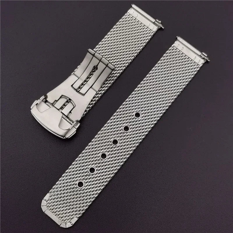 Mesh Stainless Steel Replacement Strap for Omega 007 Seamaster Diver 300