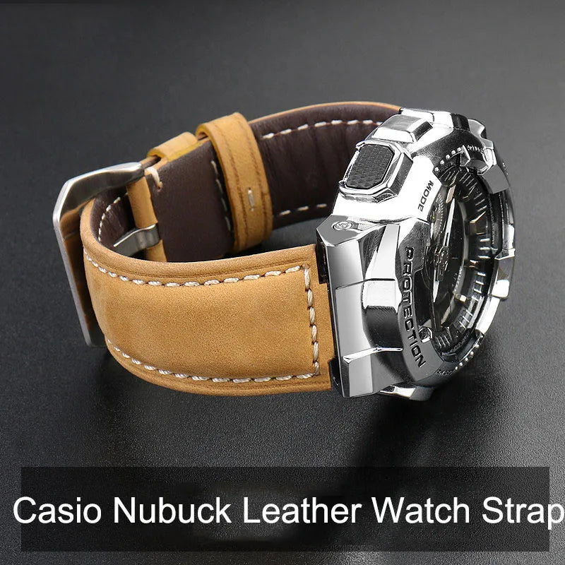 Retrofit Frosted Leather Watch Band for G-SHOCK Series