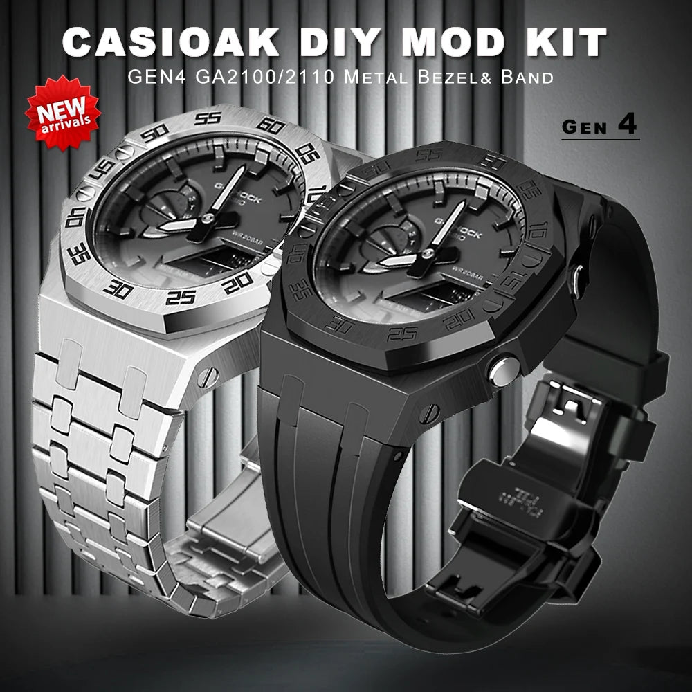 Casioak Mod Kit Gen 4 Numeric Bezel Edition for GA2100 - Viva Timepiece