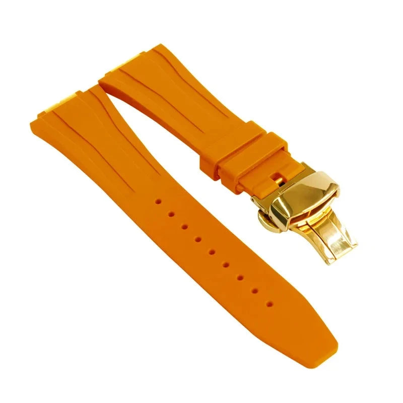 Replacement Fluorine Rubber Strap Butterfly Clasp for Casio G-Shock GA-2100 GM-2100 GA-2110 GM-5600 Viva Timepiece Orange-Gold-Butterfly Clasp GA-2100  - 1005005656984317-Orange-Gold-02-GA-2100-CHINA