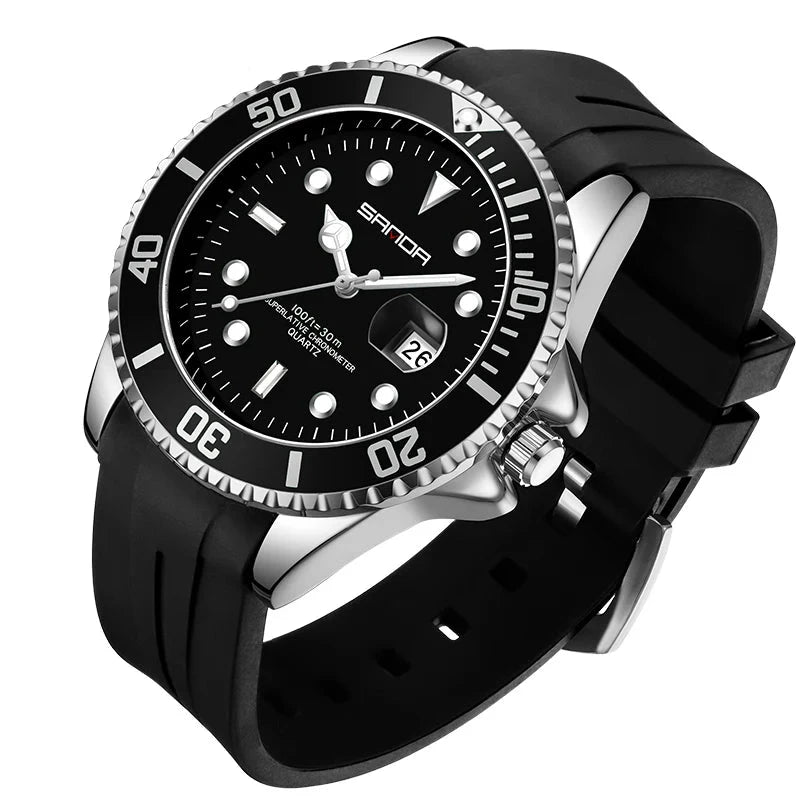 Sanda Submariner Date Quartz Homage Watch Sanda Black   - 1005005409891472-black-CHINA