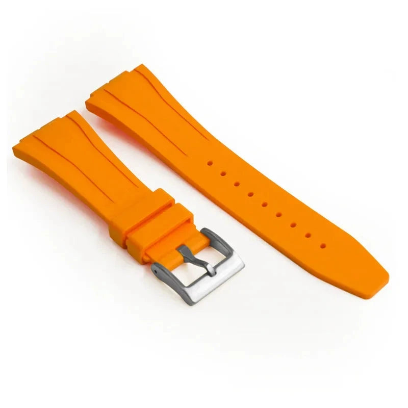 Replacement Fluorine Rubber Strap Butterfly Clasp for Casio G-Shock GA-2100 GM-2100 GA-2110 GM-5600 Viva Timepiece Orange-Silver-Pin Buckle GA-2100  - 1005005656984317-Orange-Silver-01-GA-2100-CHINA