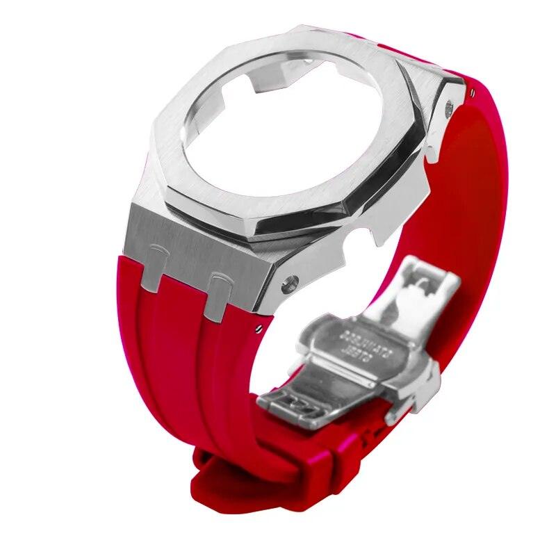 Casio G-Shock Gen 5 Casioak Metal Mod Kit For GM-2100 Viva Timepiece Silver red GM-2100  - 1005005683233657-Silver red-GM-2100-China