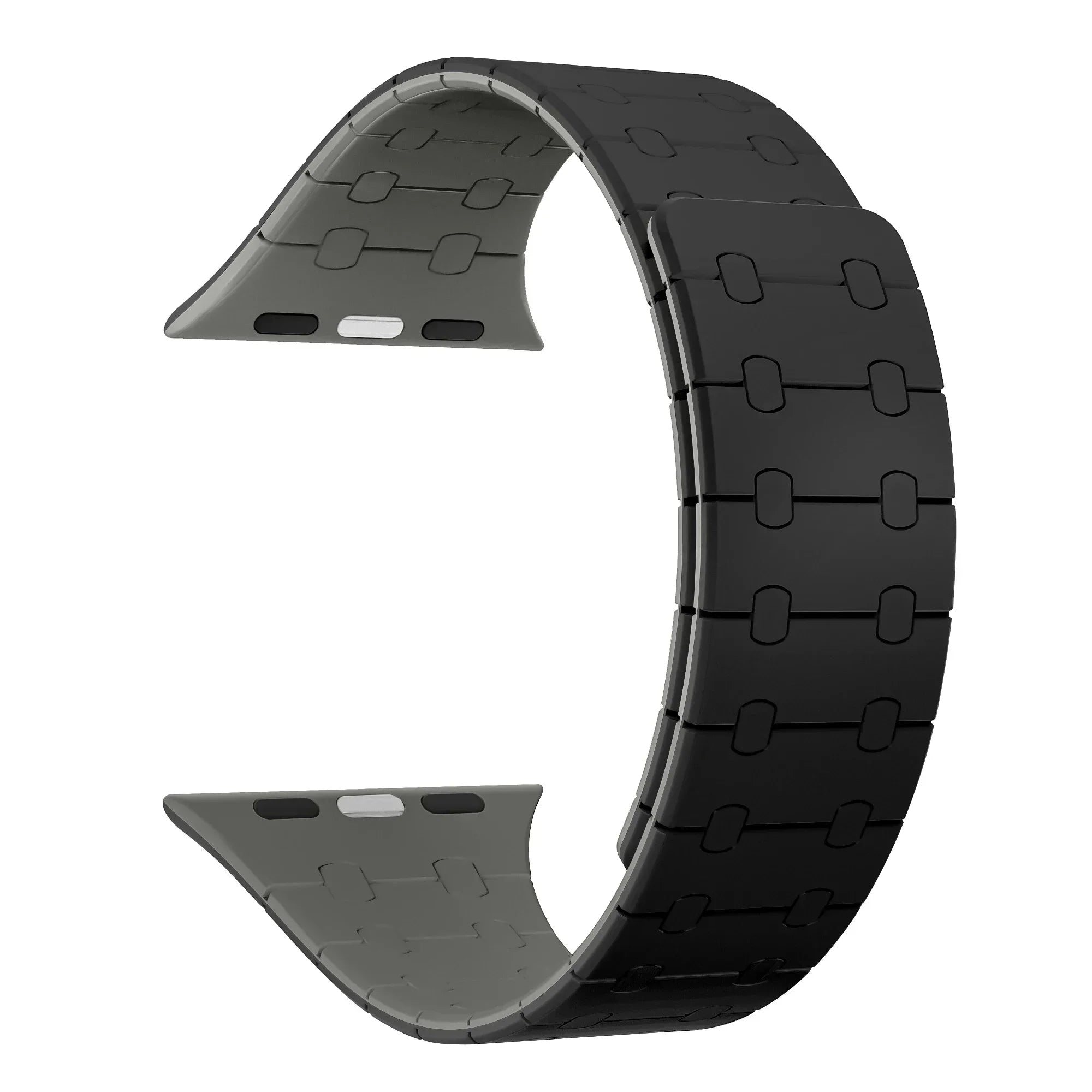 Magnetic Silicone Loop Bracelet for Apple Watch Black Grey - Viva Timepiece | Viva Timepiece