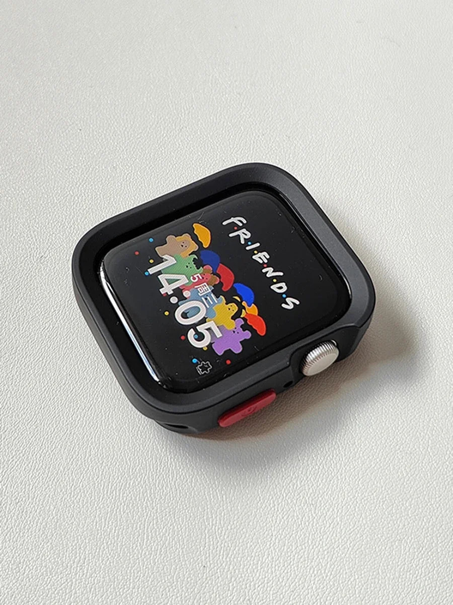 Candy Silicone Case with Nylon Correa Belt Strap For Apple Watch