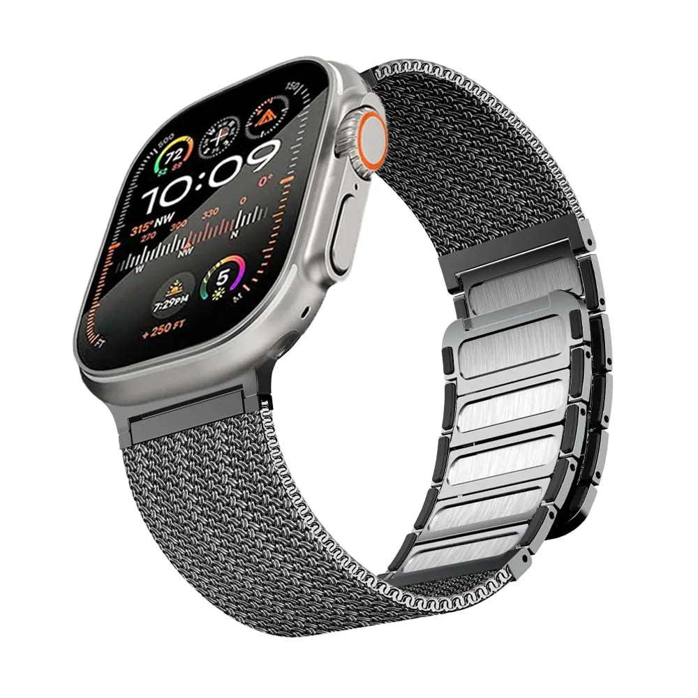 Magnetic Milanese Loop Band for Apple Watch (38mm-49mm) Black - Viva Timepiece | Viva Timepiece