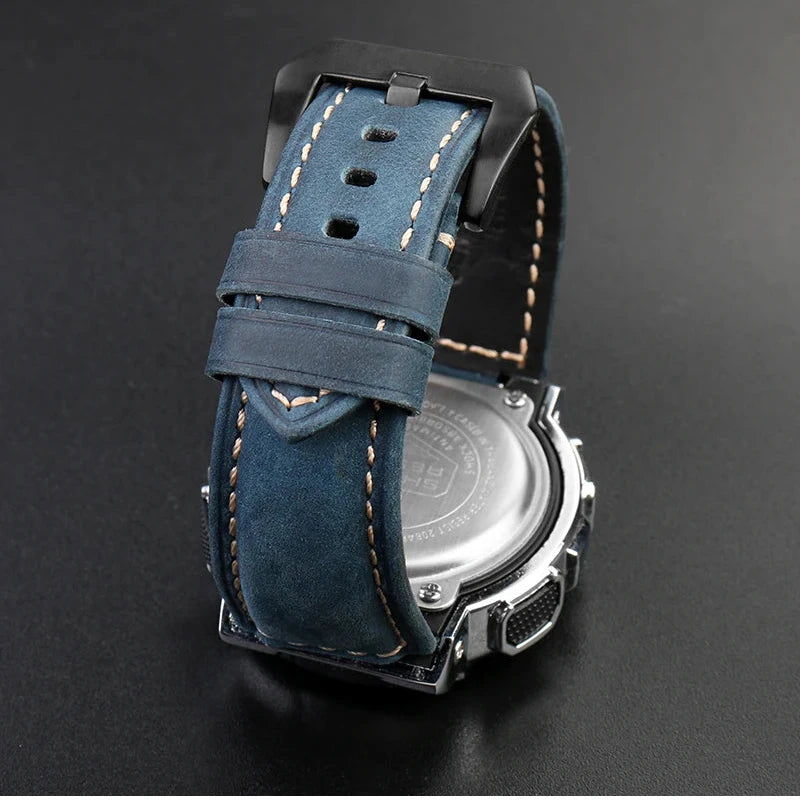 Retrofit Frosted Leather Watch Band for G-SHOCK Series Viva Timepiece    - 