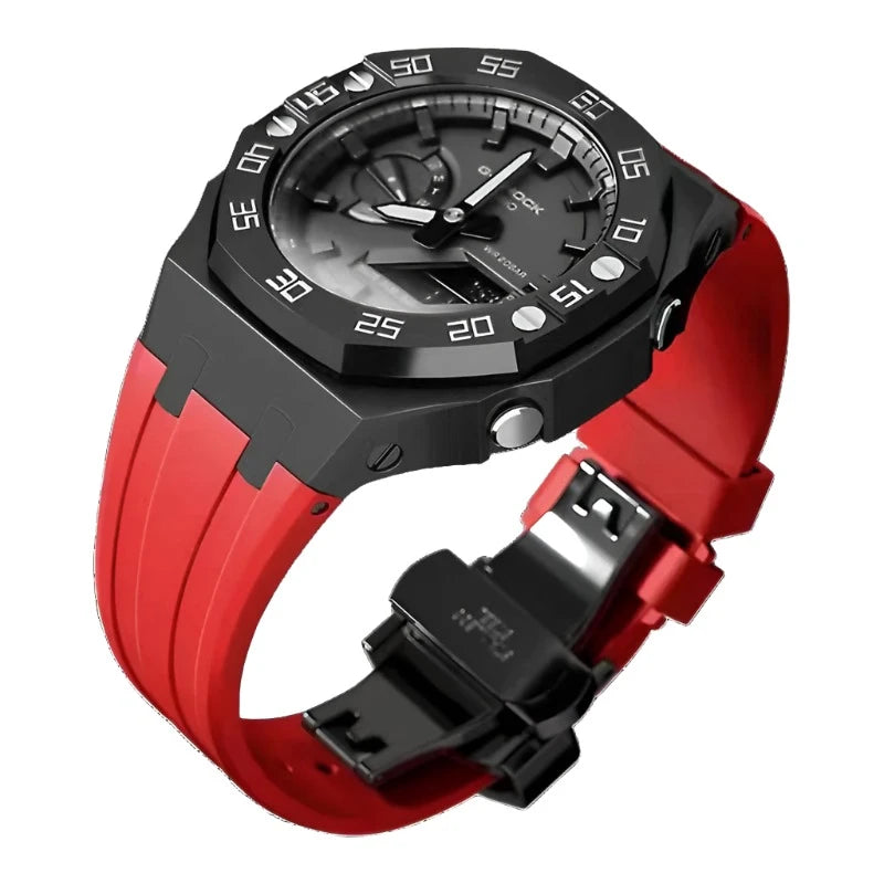 Casio G-Shock Casioak Gen 4 Numeric Bezel Metal Mod Kit For GA-2100, GA-2110, GA-B2100 Viva Timepiece Red-Black-BW For GA-2100 GA-B2100  - 1005005127734662-United States-Red-Black-BW-For GA-2100