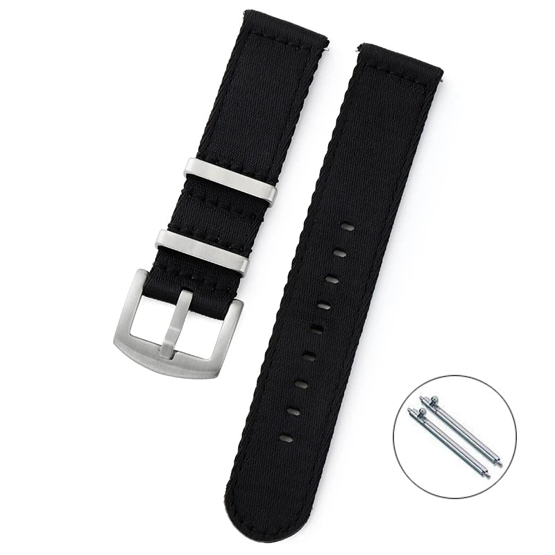 Premium Smooth Soft Canvas Sport Universal Replacement Band Viva Timepiece A1.black 20mm  - 1005004841277984-A1.black-20mm