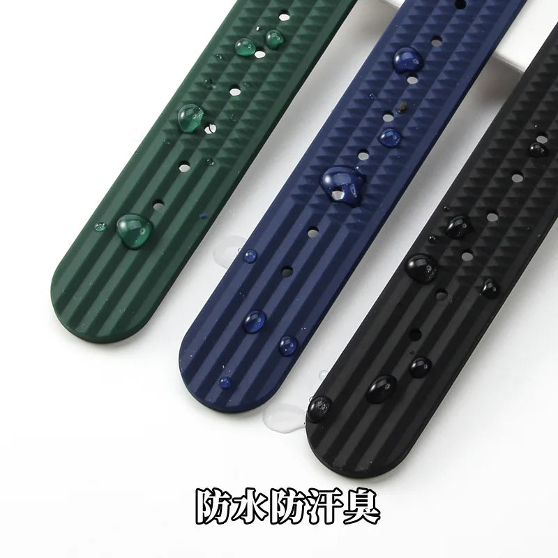 Premium Soft Rubber Waffle Universal Replacement Watch Band Viva Timepiece    - 