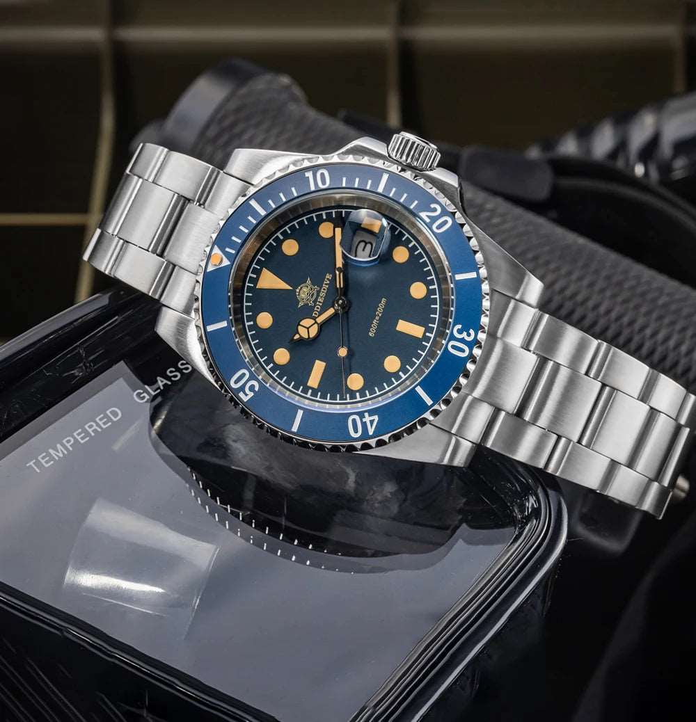 Addiesdive Retro Submariner Ceramic Bezel Quartz Diving 200m Luminous 41mm Watches - ADDIESDIVE