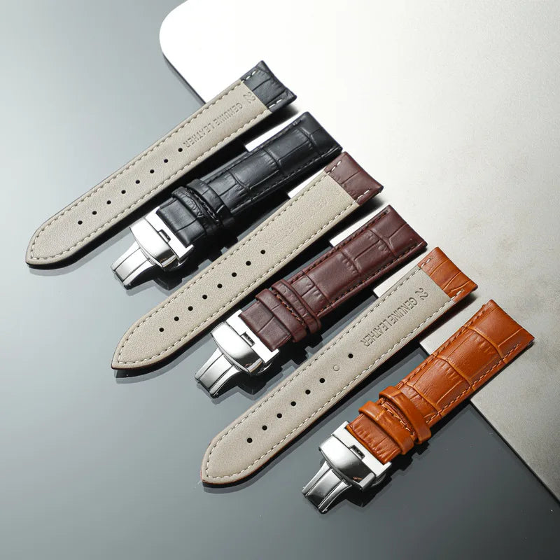 Genuine Leather Strap Universal Replacement Watch Bands Viva Timepiece    - 