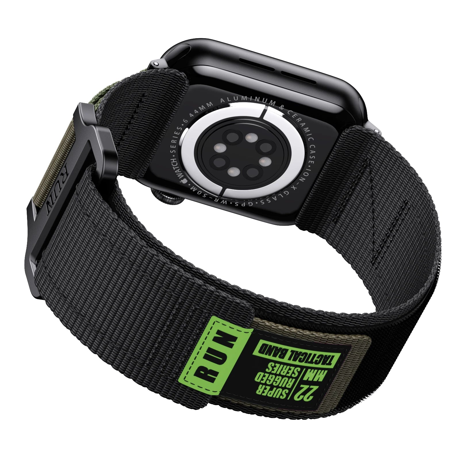 RUN Canvas Sports Strap Nylon Loop Band For Apple Watch Viva Timepiece    - 