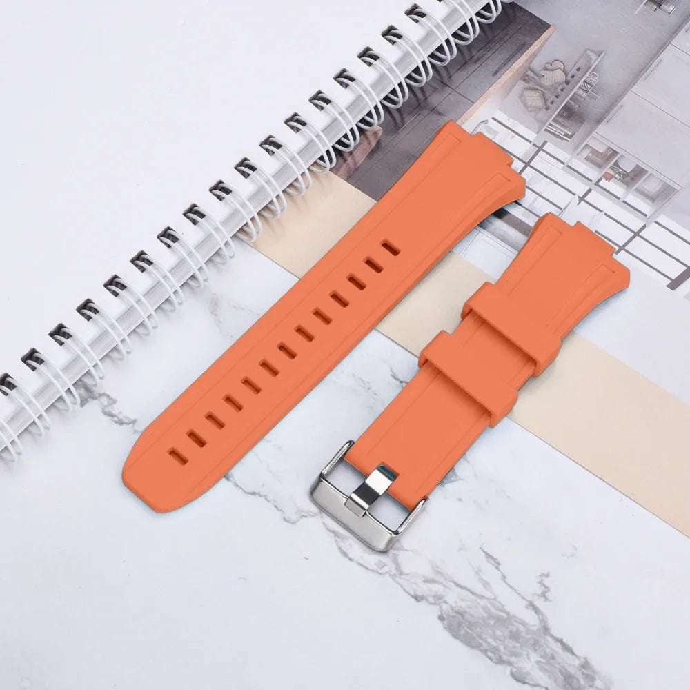 Replacement Rubber Strap Band For Submariner Apple watch Mod Kit Set Orange - VivaStraps | Viva Timepiece