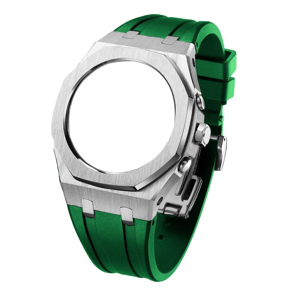 Casio G-Shock Gen 5 Casioak Metal Mod Kit For GA2100 GA2110 GA-B2100 Silver Green - Viva Timepiece | Viva Timepiece