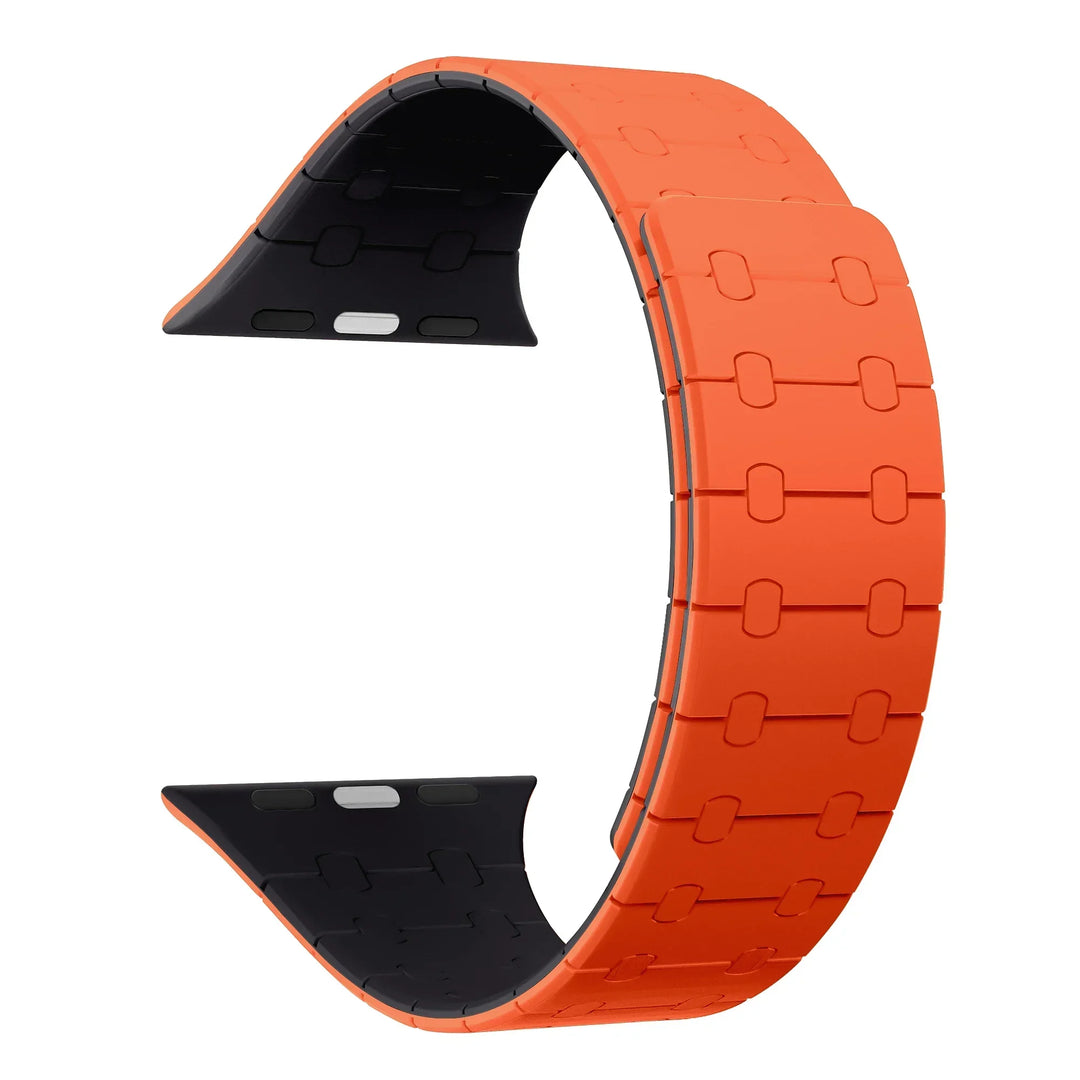 Magnetic Silicone Loop Bracelet for Apple Watch Orange Midnight Watch Accessories - Viva Timepiece