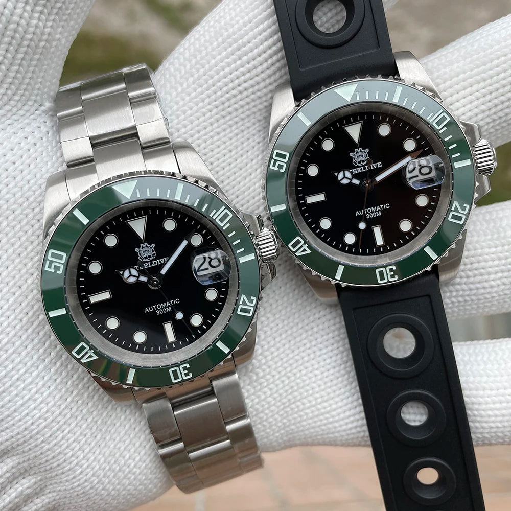 Steeldive Submariner Ceramic Bezel Full Lume Homage Watches