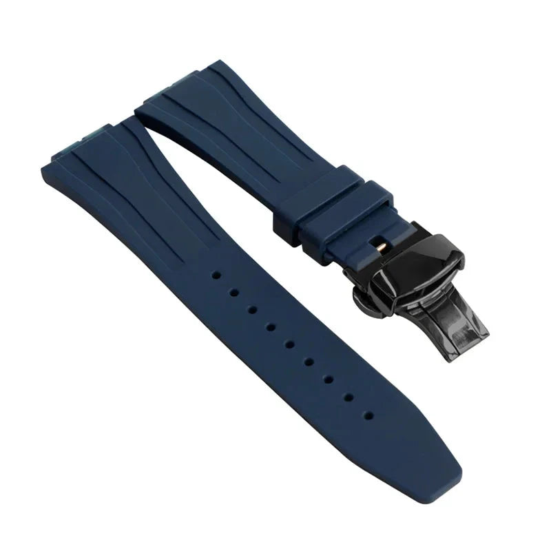 Replacement Fluorine Rubber Strap Butterfly Clasp for Casio G-Shock GA-2100 GM-2100 GA-2110 GM-5600 Viva Timepiece Blue-Black-Butterfly Clasp GA-2100  - 1005005656984317-Blue-Black-02-GA-2100-CHINA