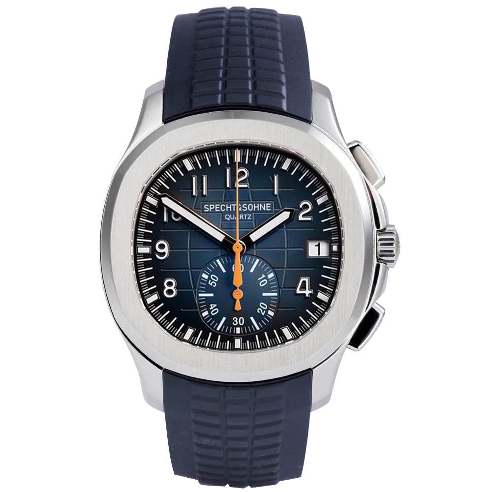 Specht & Sohne Chrono Quartz Aquanaut Homage Watches - blue - Viva TImepiece