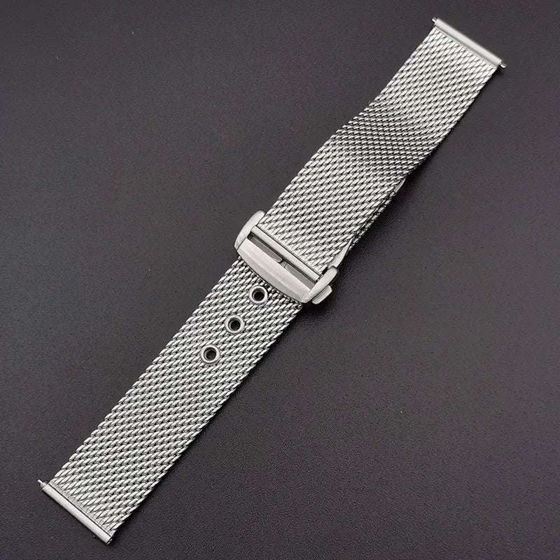 Mesh Stainless Steel Replacement Strap for Omega 007 Seamaster Diver 300 Watch Accessories - VivaStraps