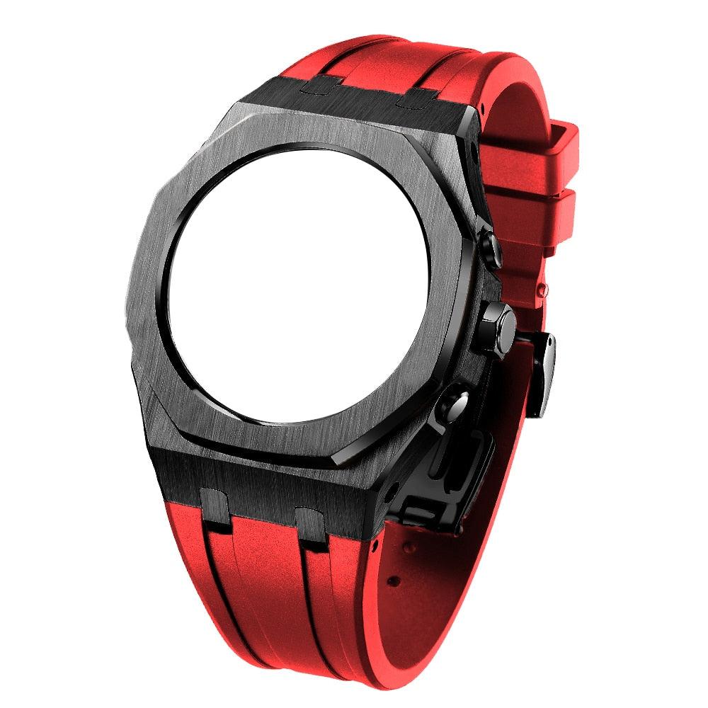 Casio G-Shock Gen 5 Casioak Metal Mod Kit For GA2100 GA2110 GA-B2100 Viva Timepiece Black Red For GA2100 2110  - 3256804942327940-Black-Red-For GA2100 2110