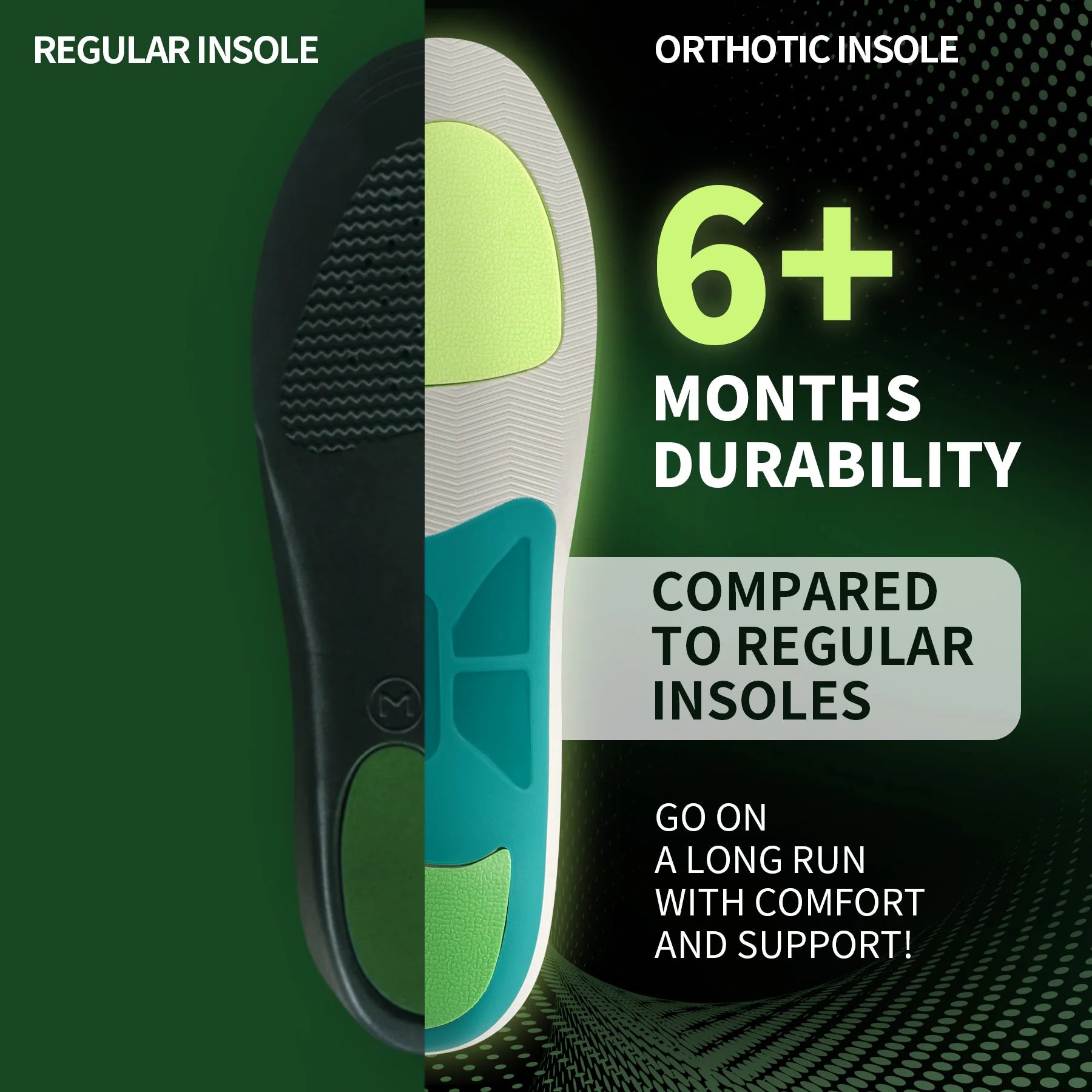 Plantar Fasciitis Orthopedic Arch Support Sport Insert Insoles IFITNA    - 