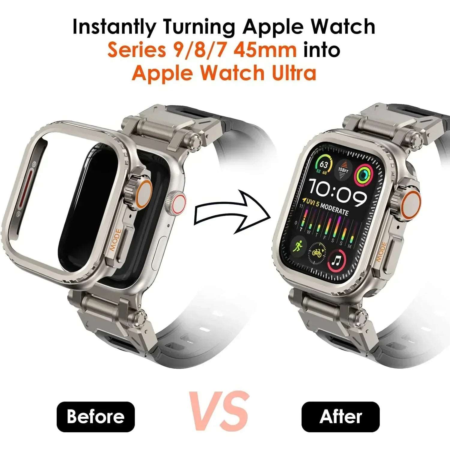 Rugged Metal Cover for Apple Watch 10 & Ultra Series Protective Stylish Case - Viva Timepiece | Viva Timepiece