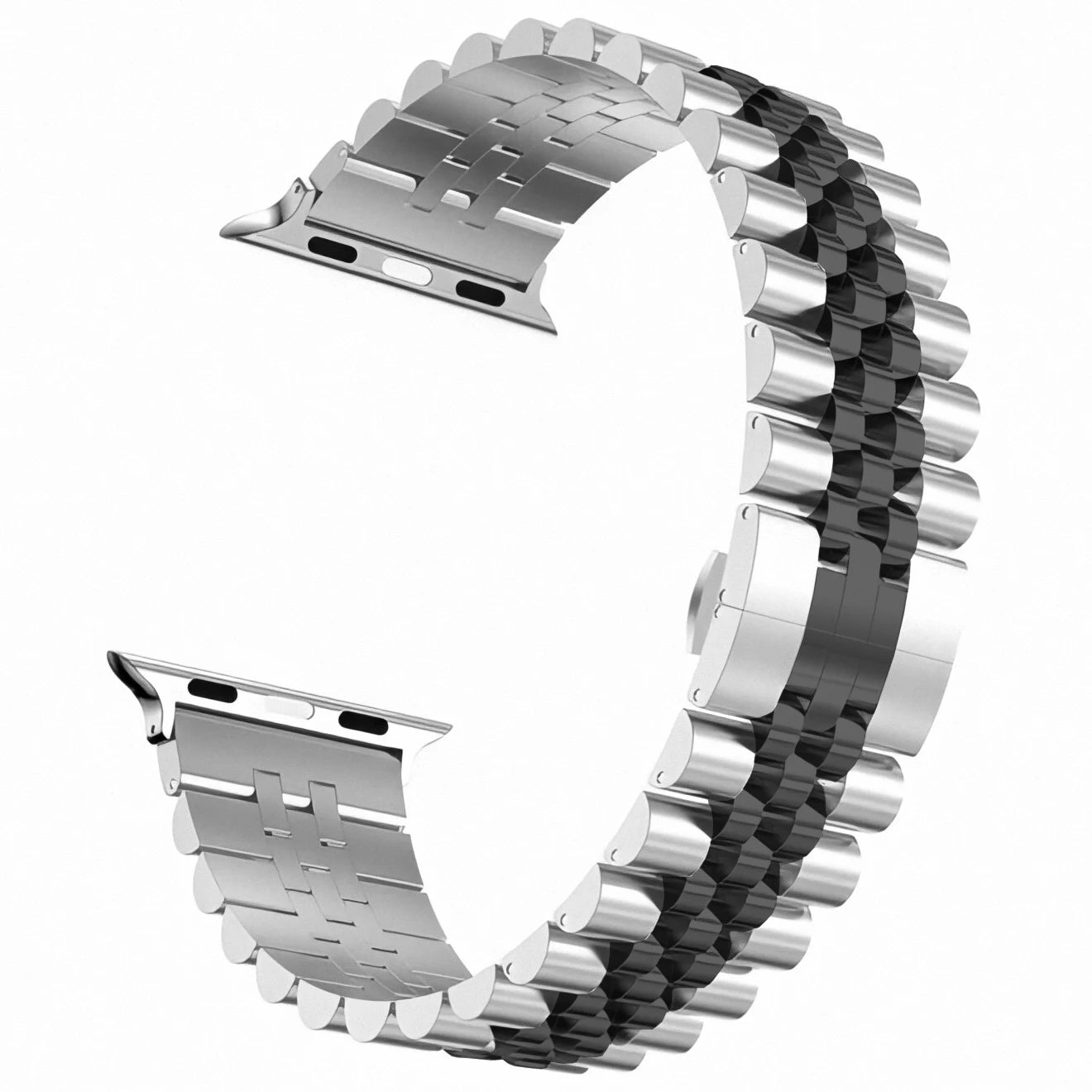 RRX Jubilee Replacement Steel Bracelet Apple Watch Bands Viva Timepiece Silver Black 42mm 44mm 45mm  49MM  - 1005001645201199-Silver Black-42mm 44mm 45mm  49MM-CHINA