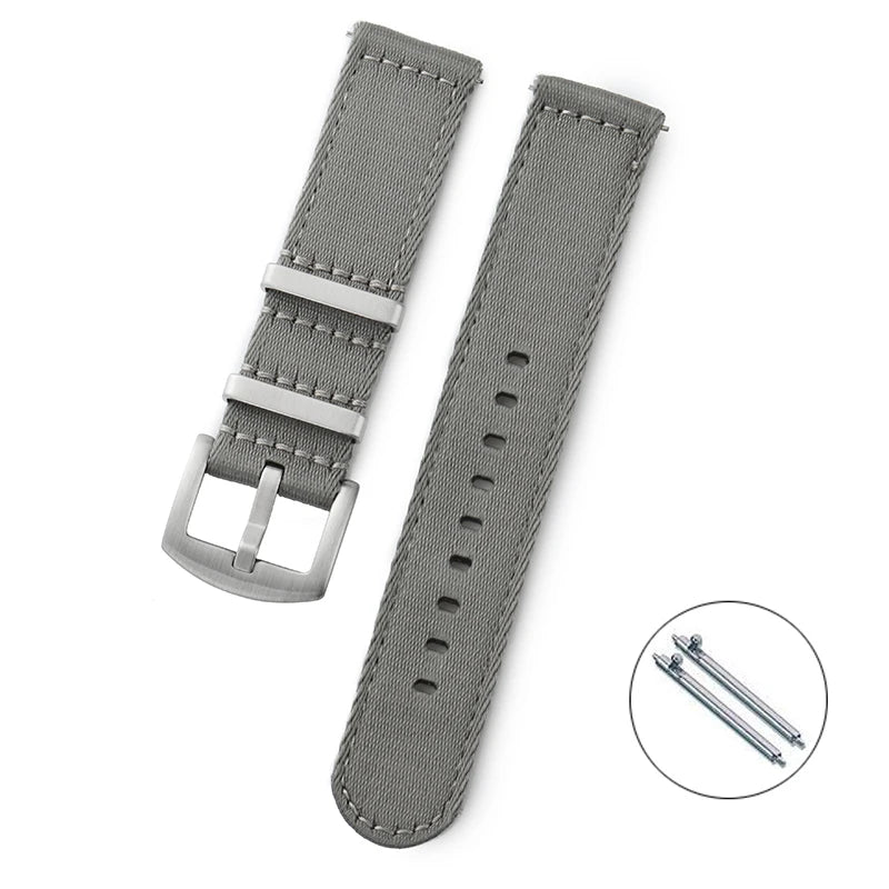 Premium Smooth Soft Canvas Sport Universal Replacement Band Viva Timepiece A4.grey 20mm  - 1005004841277984-A4.grey-20mm