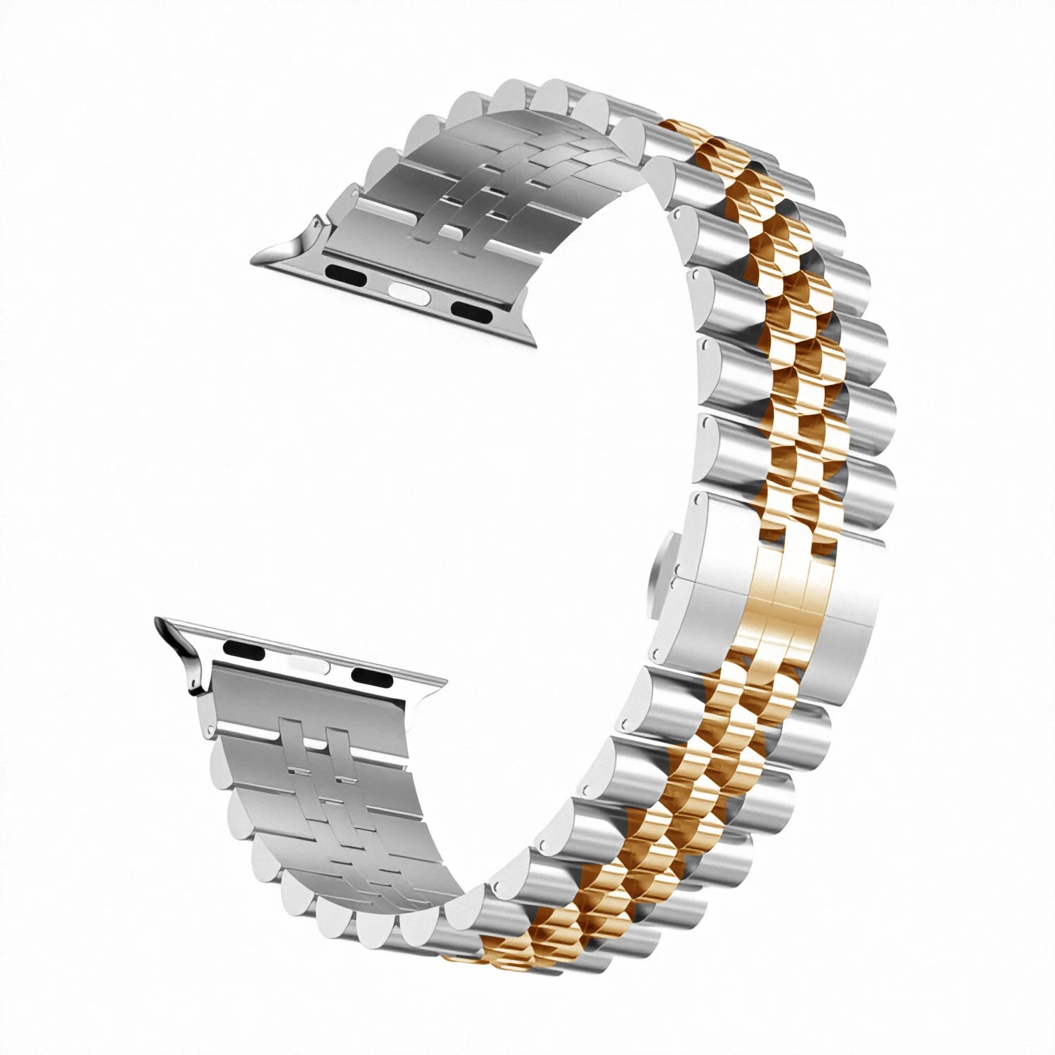 RRX Jubilee Replacement Steel Bracelet Apple Watch Bands Viva Timepiece Silver RoseGold 42mm 44mm 45mm  49MM  - 1005001645201199-Silver RoseGold-42mm 44mm 45mm  49MM-CHINA