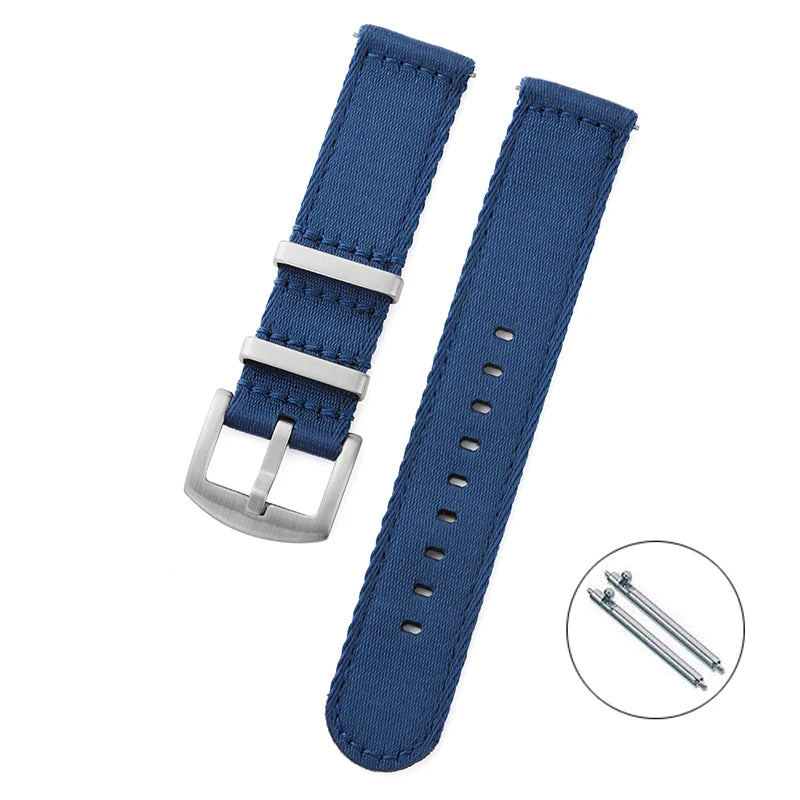 Premium Smooth Soft Canvas Sport Universal Replacement Band Viva Timepiece A5.blue 20mm  - 1005004841277984-A5.blue-20mm