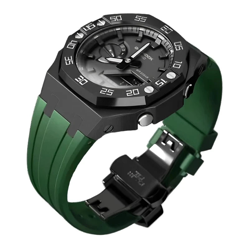 Casio G-Shock Casioak Gen 4 Numeric Bezel Metal Mod Kit For GA-2100, GA-2110, GA-B2100 Viva Timepiece Green-Black-S For GA-2100 GA-B2100  - 1005005127734662-United States-Green-Black-S-For GA-2100