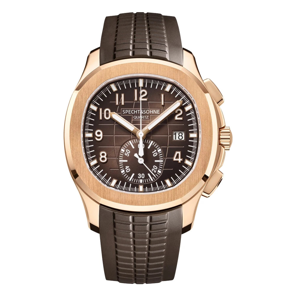 Specht & Sohne Chrono Quartz Aquanaut Homage Watches - rose gold