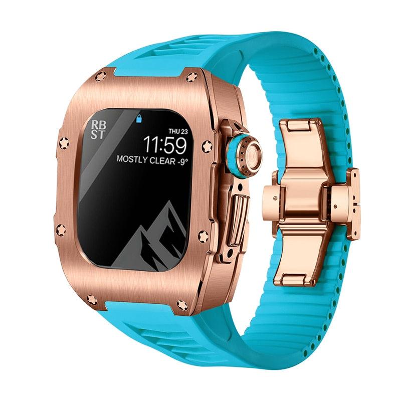 UC0141T Titanium Alloy Case Kit For Apple Watch 40-41MM Viva Timepiece Rose Blue For iWatch 40 mm  - 3256805347618678-China-RG-U-40MM