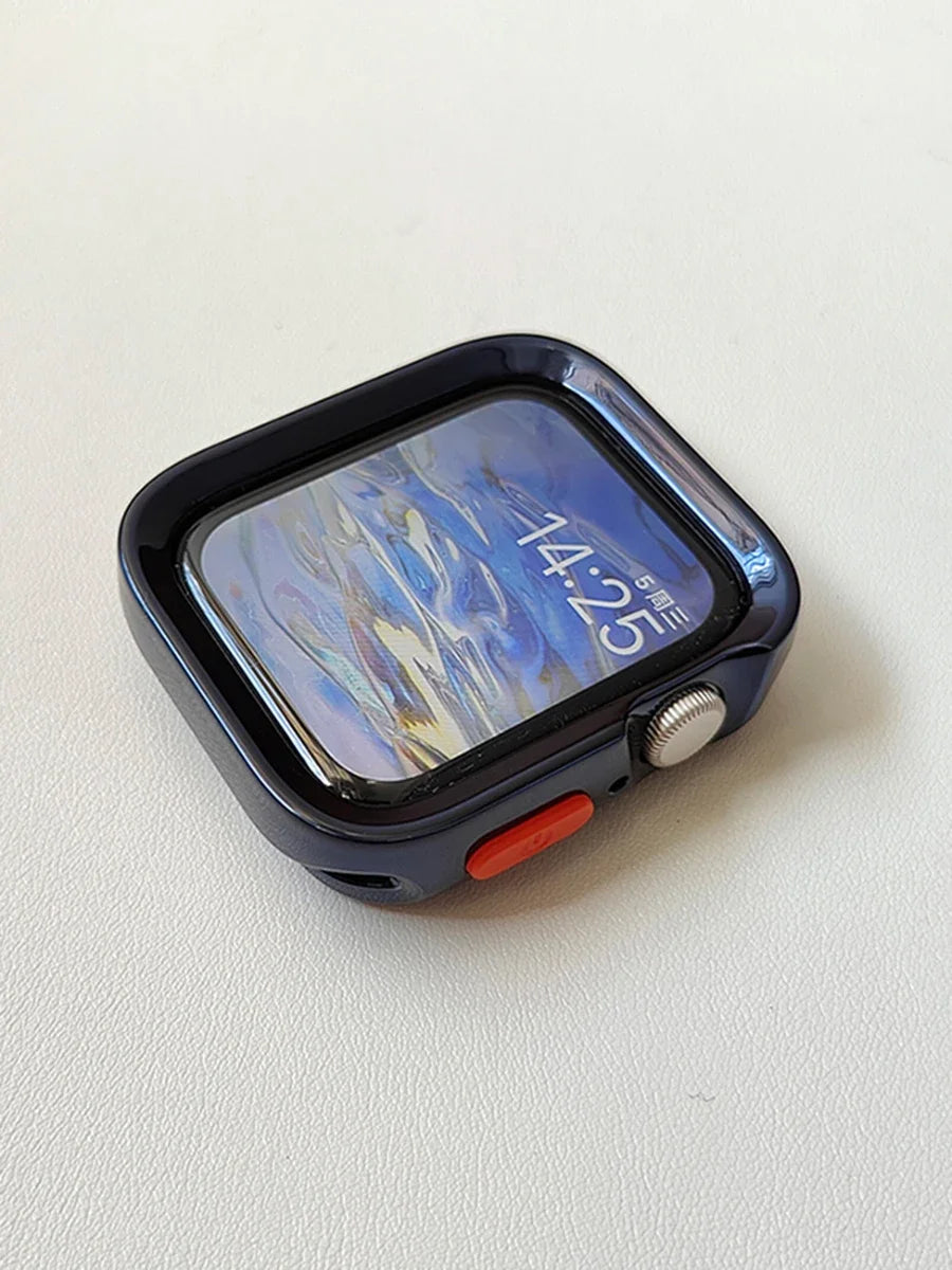 Candy Silicone Case with Nylon Correa Belt Strap For Apple Watch