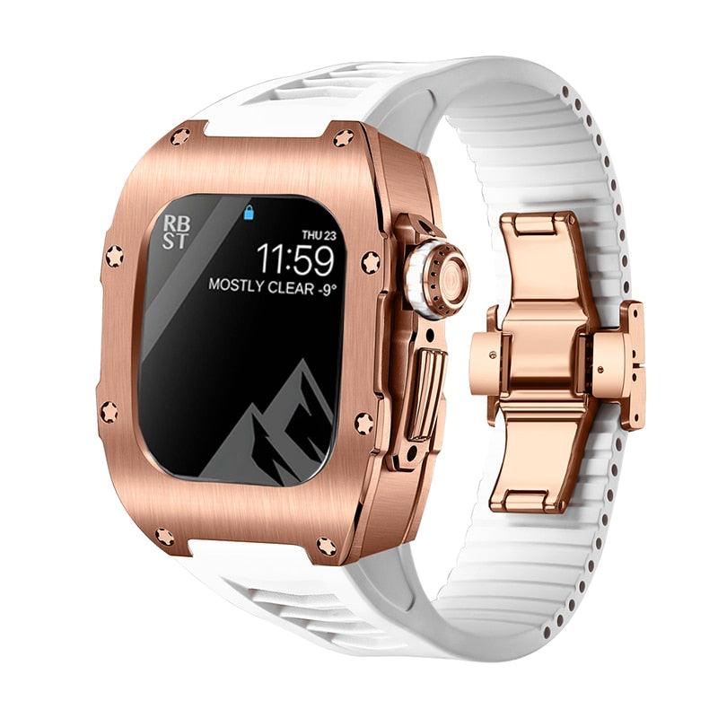 UC0141T Titanium Alloy Case Kit For Apple Watch 40-41MM Viva Timepiece Rose White For iWatch 40 mm  - 3256805347618678-China-RG-W-40MM