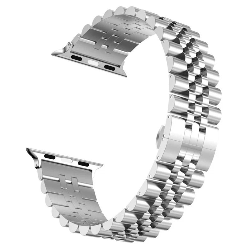 RLX Jubilee Bracelet Stainless Steel Apple Watch Bands Viva Timepiece Silver 42mm-44mm45mm-49mm  - 1005006306567249-Silver-42mm-44mm45mm-49mm