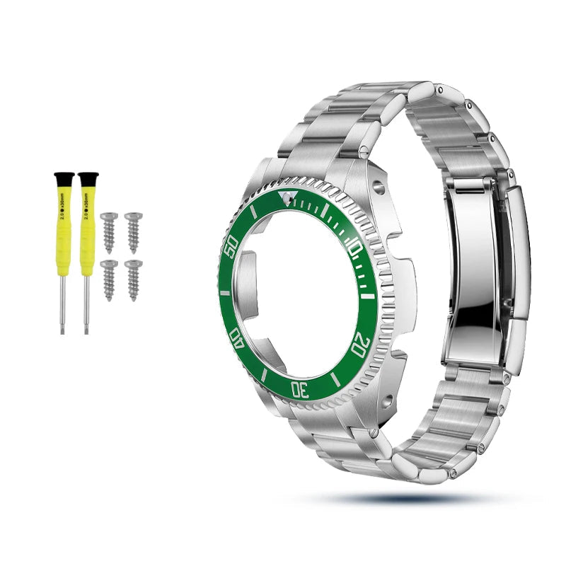 Submariner GMT Stainless Steel Custom Mod Kit For G shock GA-2110 green-bezel - Viva Timepiece | Viva Timepiece