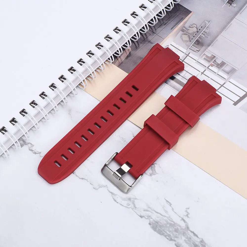 Replacement Rubber Strap Band For Submariner Apple watch Mod Kit Set Red - VivaStraps | Viva Timepiece