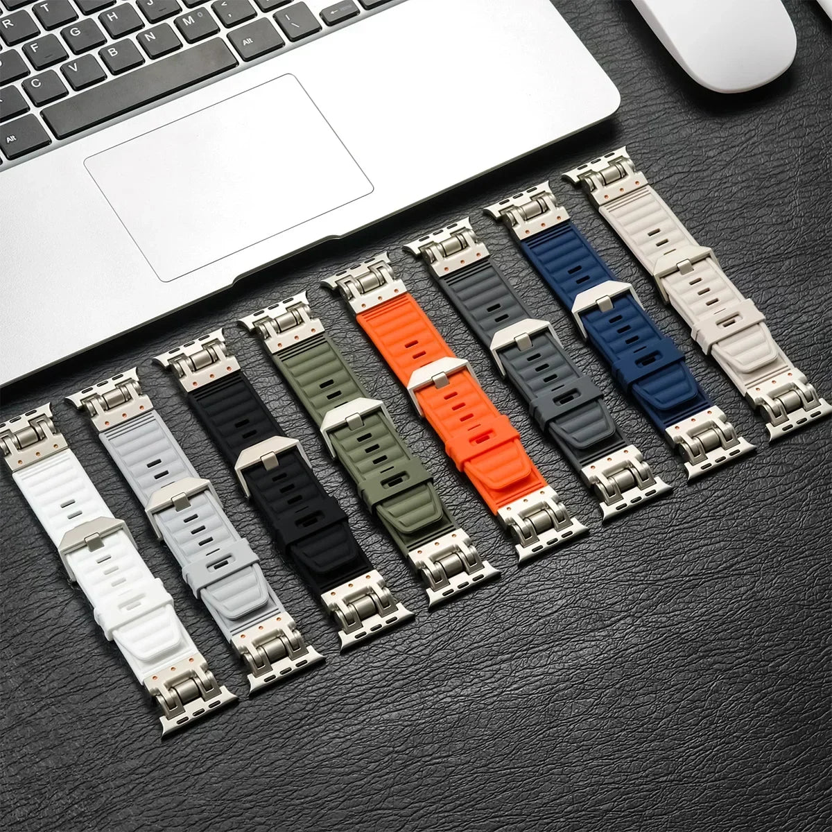 Elite Armor Soft Silicone Luxury Apple Watch Band