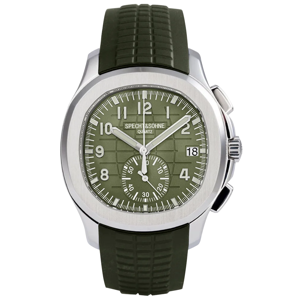 Specht & Sohne Chrono Quartz Aquanaut Homage Watches - green