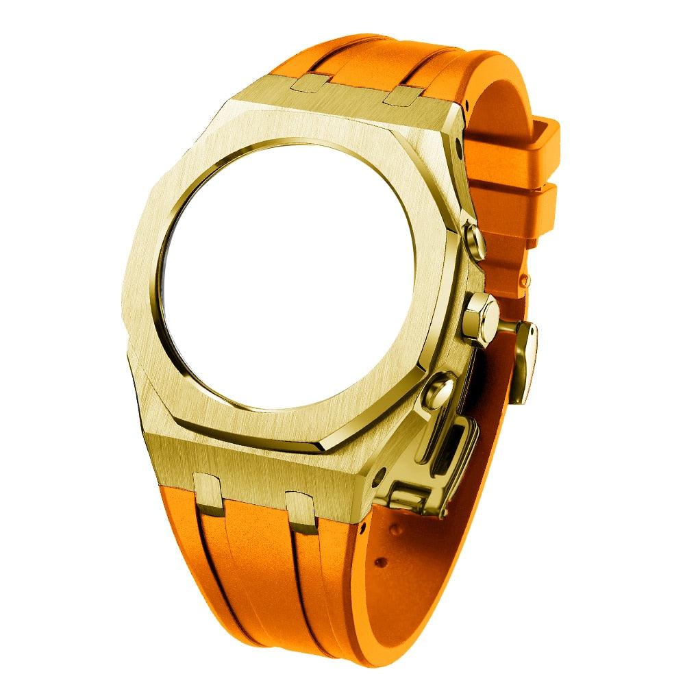 Casio G-Shock Gen 5 Casioak Metal Mod Kit For GA2100 GA2110 GA-B2100 Gold Orange - Viva Timepiece | Viva Timepiece