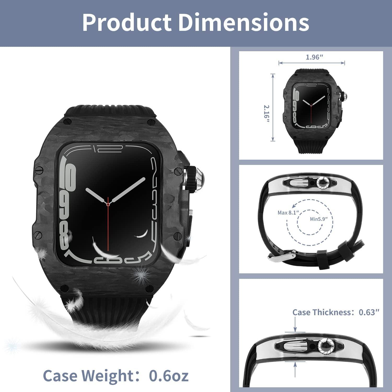 UC0649 Carbon Fiber Cases For Apple Watch 44-45, Ultra - Viva Timepiece