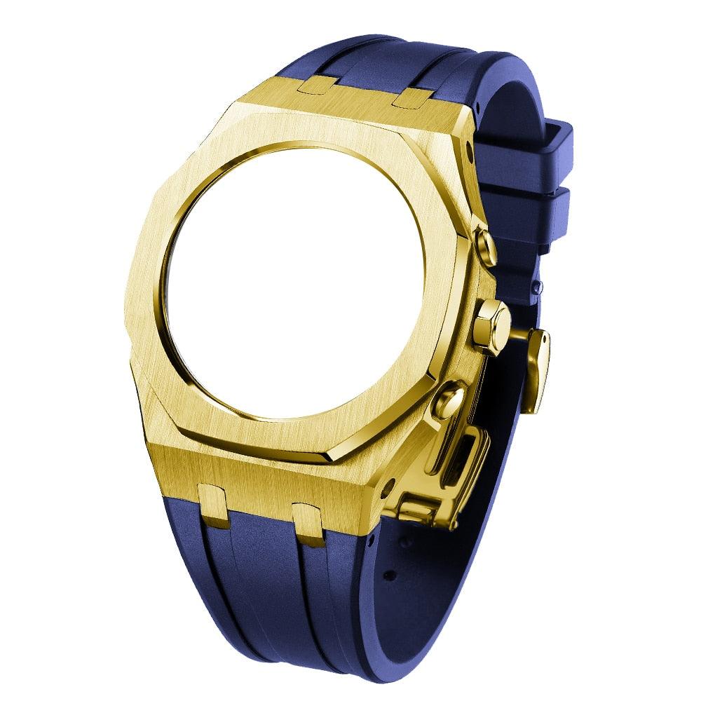 Casio G-Shock Gen 5 Casioak Metal Mod Kit For GA2100 GA2110 GA-B2100 Viva Timepiece Gold Blue For GA2100 2110  - 3256804942327940-Gold-Blue-For GA2100 2110