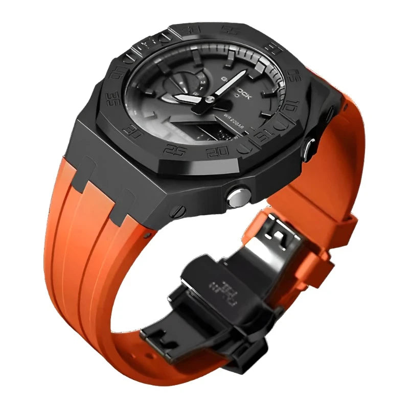 Casio G-Shock Casioak Gen 4 Numeric Bezel Metal Mod Kit For GA-2100, GA-2110, GA-B2100 Viva Timepiece Orange-black For GA-2100 GA-B2100  - 1005005127734662-United States-Orange-black-For GA-2100