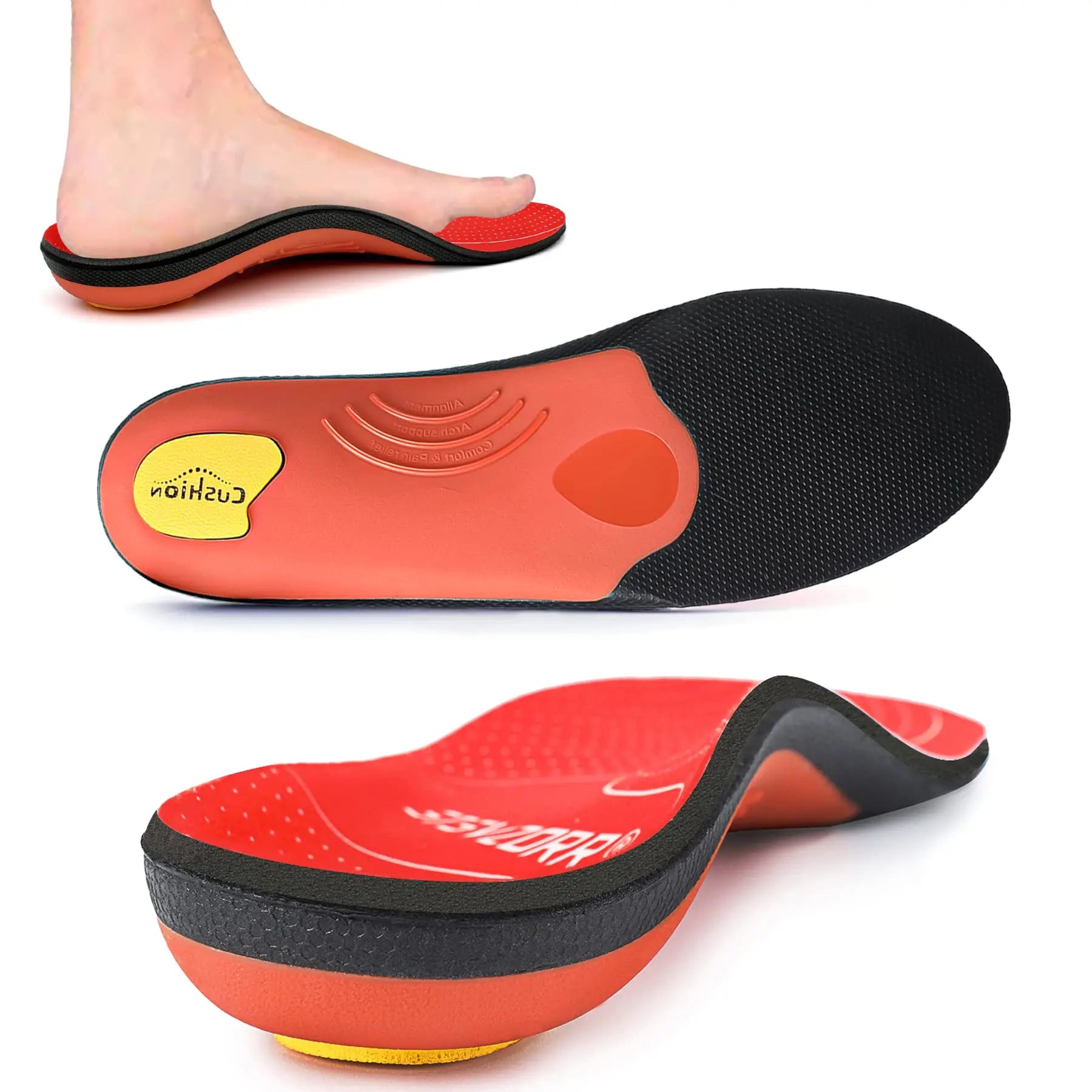 Plantar Fasciitis Orthopedic Arch Support Sport Insert Insoles IFITNA 227 Red EU(49-50)-310MM  - 1005003190364792-227 Red-EU(49-50)-310MM-CHINA