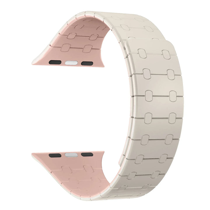 Magnetic Silicone Loop Bracelet for Apple Watch Starlight Pink Watch Accessories - Viva Timepiece