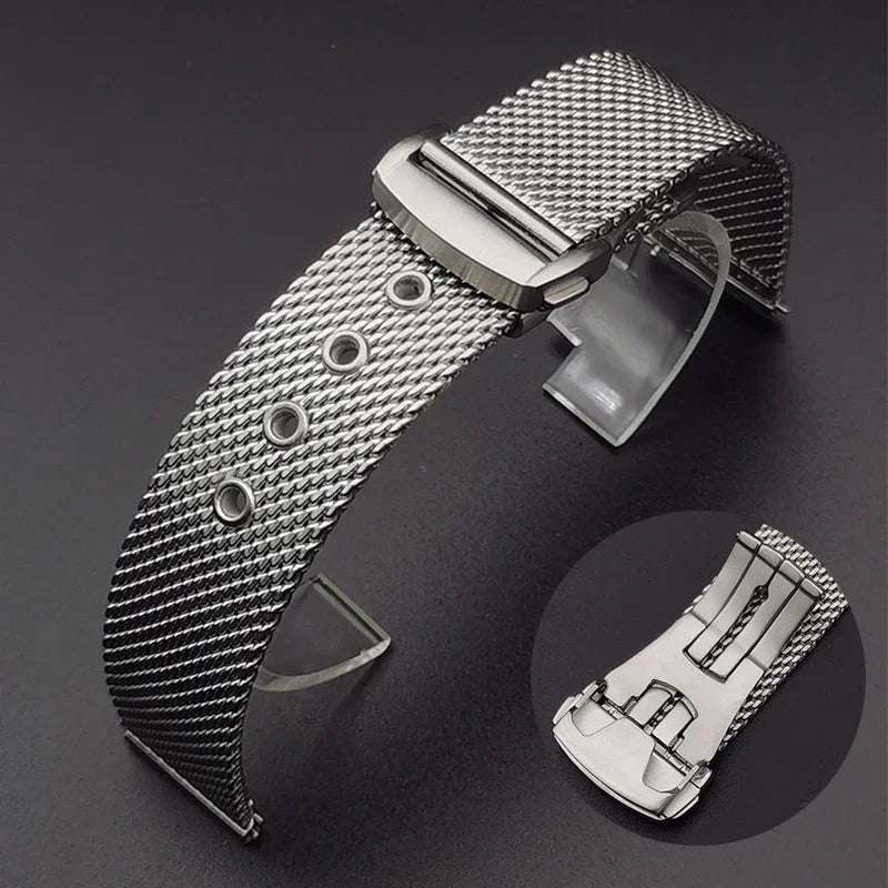 Mesh Stainless Steel Replacement Strap for Omega 007 Seamaster Diver 300 - VivaStraps | Viva Timepiece