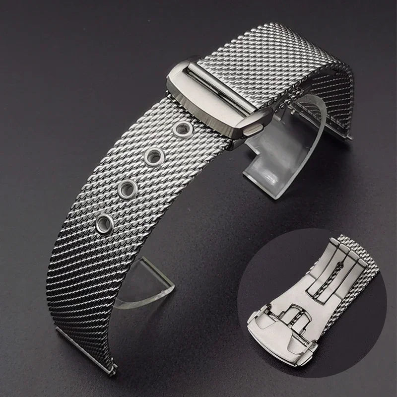 Mesh Stainless Steel Replacement Strap for Omega 007 Seamaster Diver 300